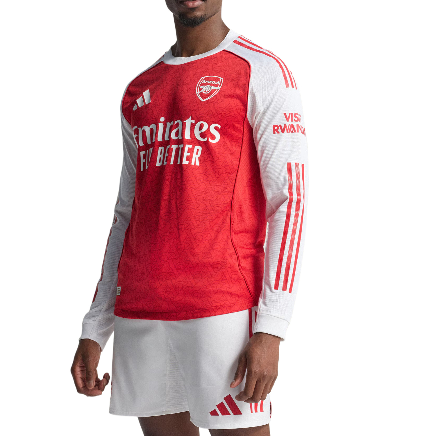 Футболка домашняя Arsenal 25/26 с длинными рукавами аутентичная Adidas, Light Scarlet — фото 4