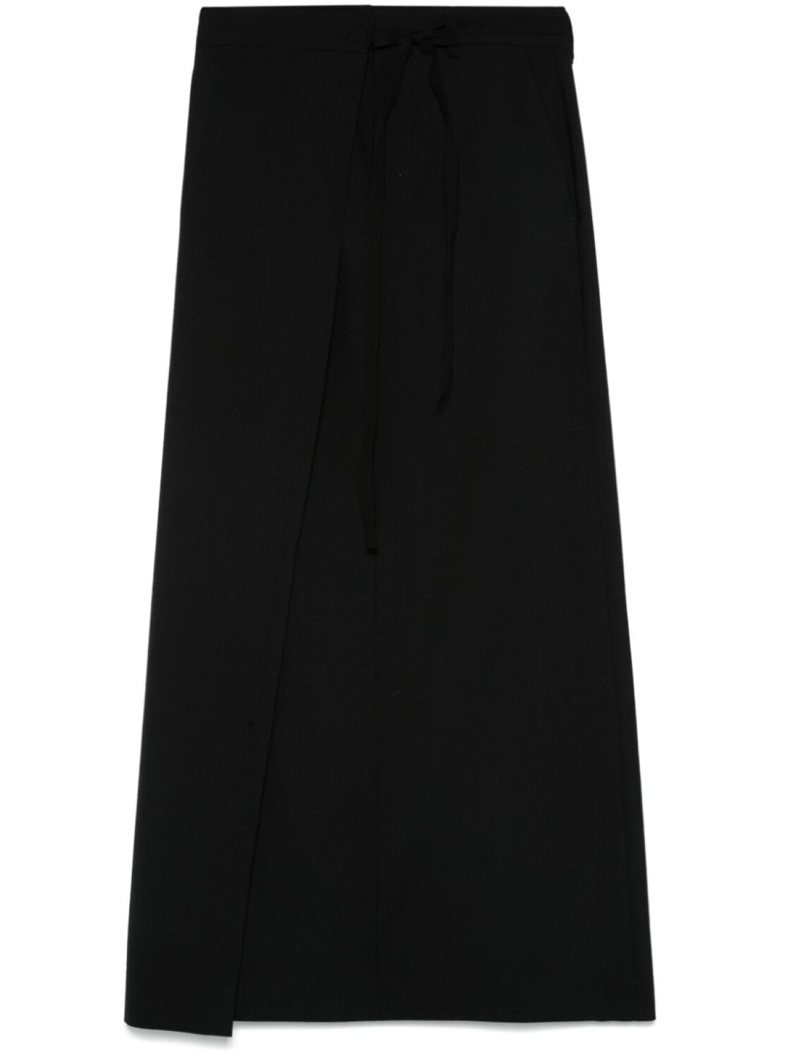 

MM6 Maison Margiela шерстяная юбка с запахом, черный