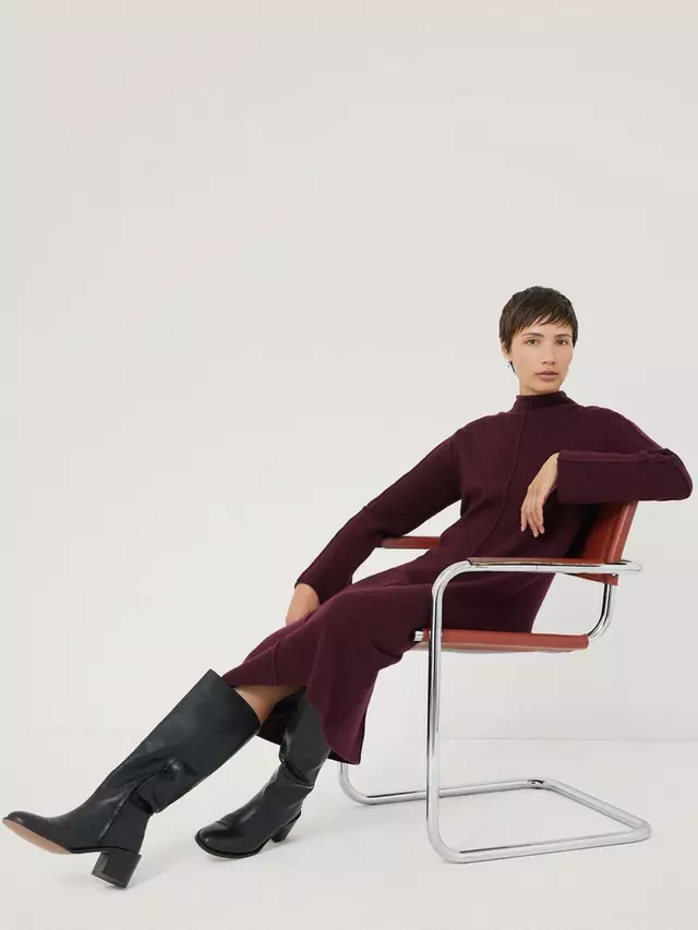 

Платье Jigsaw Compact Wool Blend, бордовый