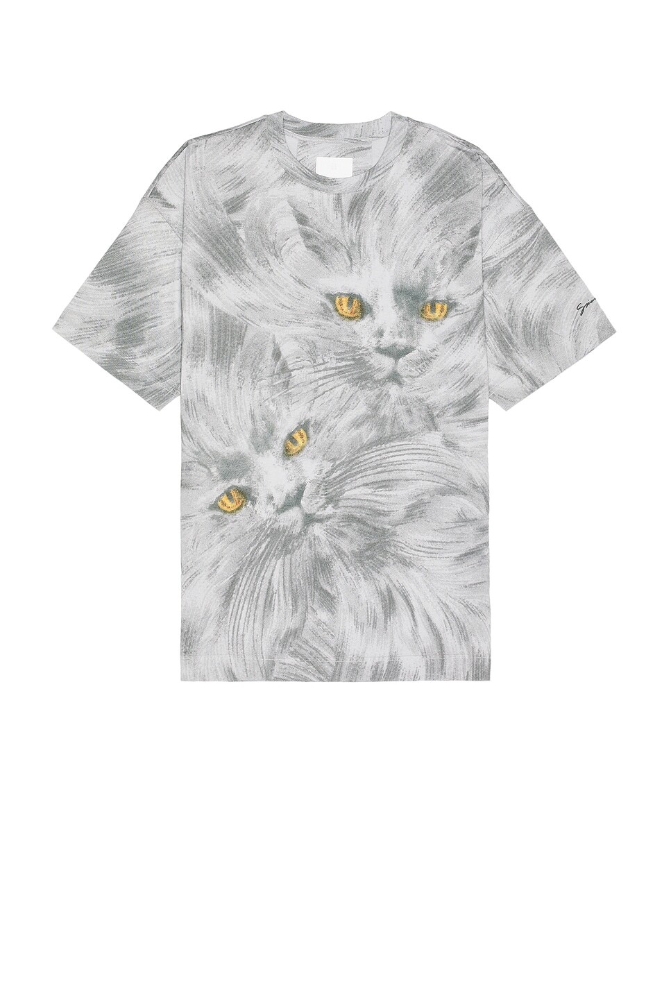 

Футболка с кошачьими головами Givenchy, мультиколор