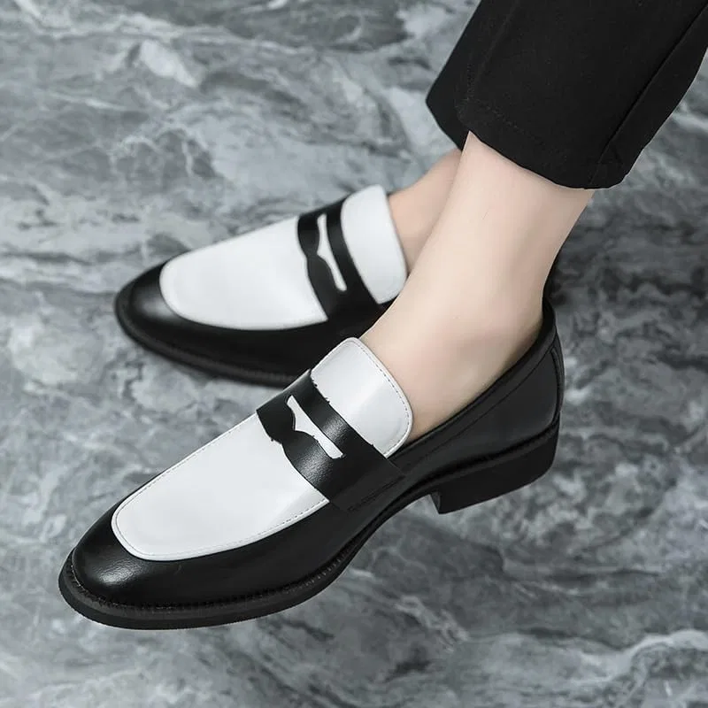 Лоферы кожаные Loafers Casual Business Fashion Pointed Comfy, черный UOPYNE — фото 3