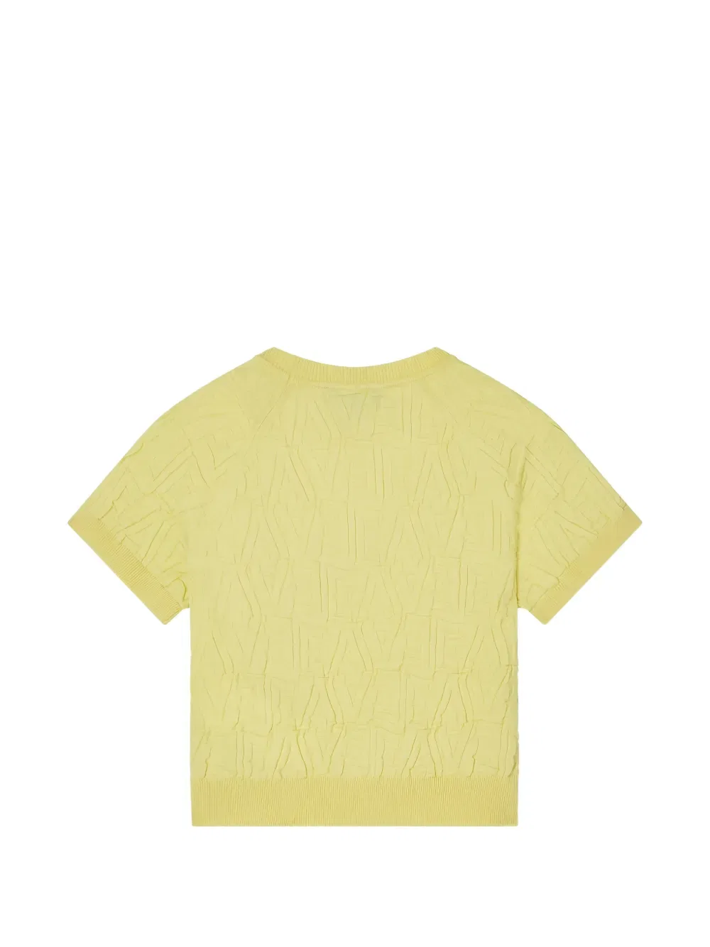 Текстурированная футболка с короткими рукавами Emporio Armani Kids, желтый — фото 2