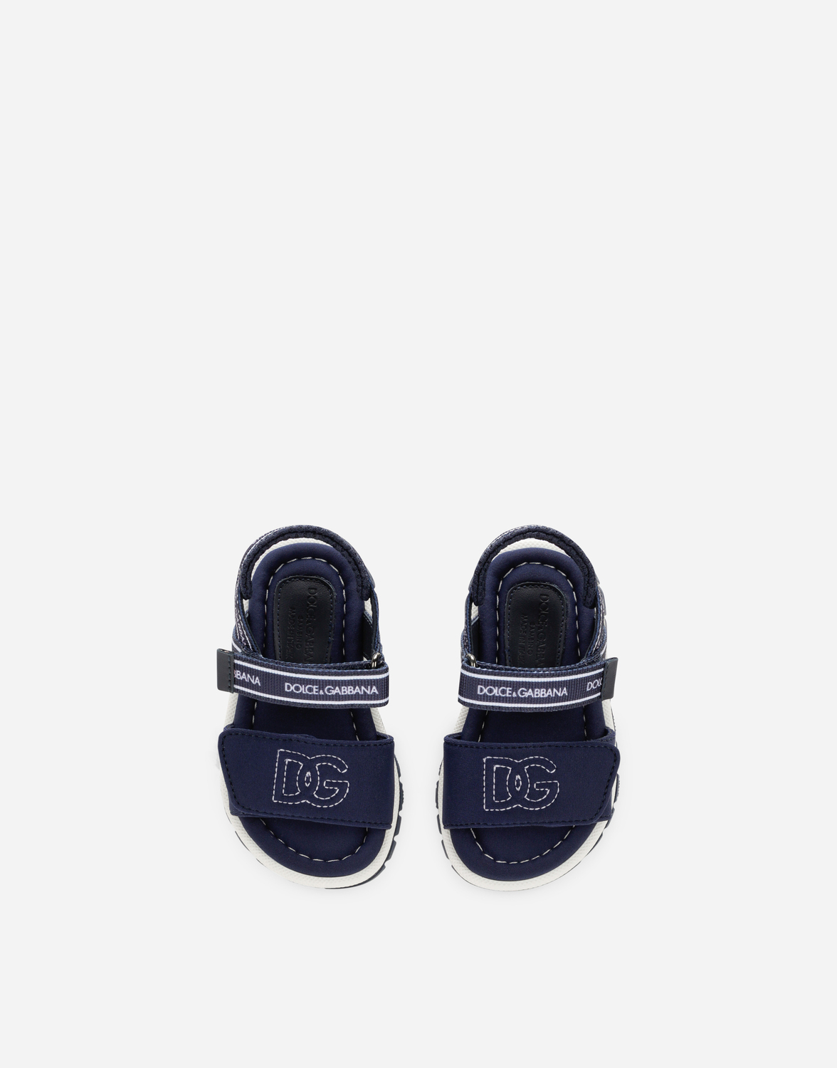 Сандалии из технической ткани с логотипом DG Dolce&Gabbana, мультиколор — фото 4