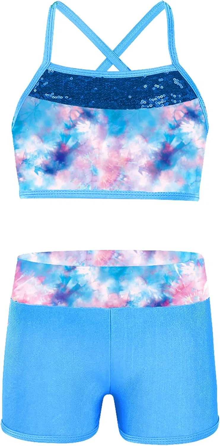 Детский спортивный костюм с пайетками HULIJA, Sea Sky Pink