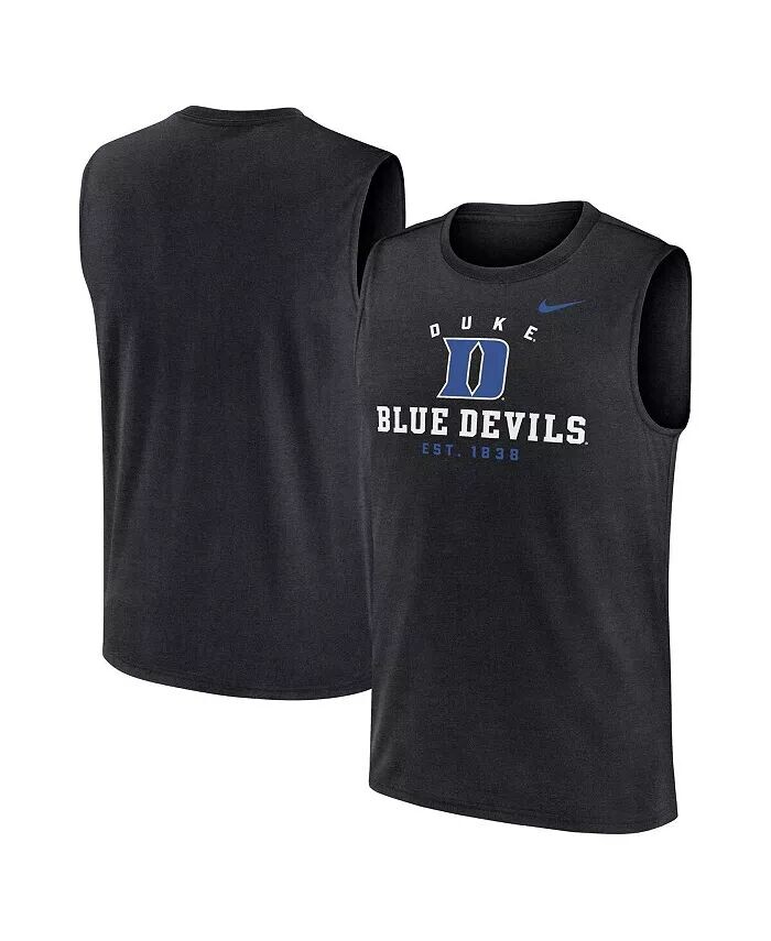 

Мужская черная майка Duke Blue Devils Primetime Legend Lock Up Performance Muscle Nike