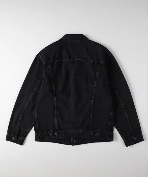 【Levi's】Свободная джинсовая куртка-тракер (черный деним / оверсайз / многослойная) — фото 3