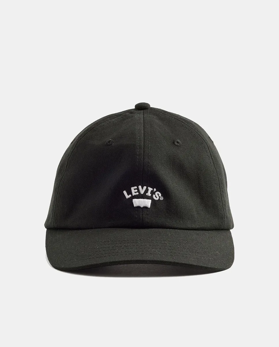 

Хлопковая кепка с вышитым логотипом спереди Levi'S, черный