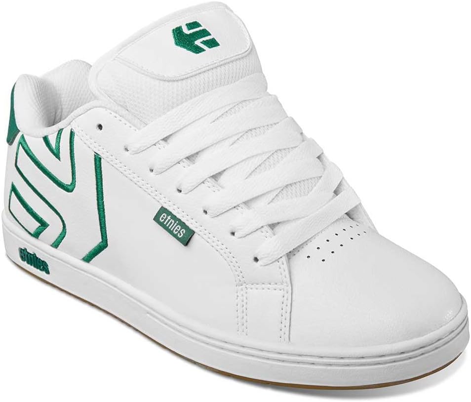 

Кеды для скейтборда Etnies Callicut - классический дизайн, прочная конструкция, комфортная амортизация, универсальный стритвир для катания на скейте, BMX и повседневной носки, белый/зеленый