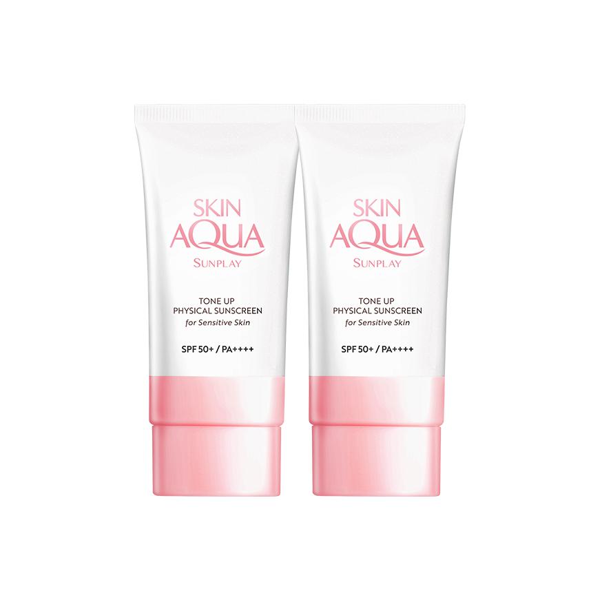 Солнцезащитный крем Mentholatum Skin Aqua Sunplay Tone Up Physical для чувствительной кожи, 50 г — фото 3