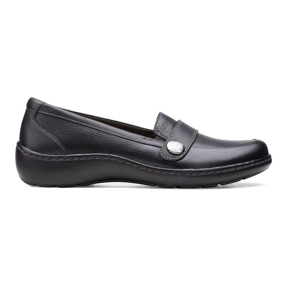 Женские лоферы Clarks Cora Daisy, цвет Black Tumbled