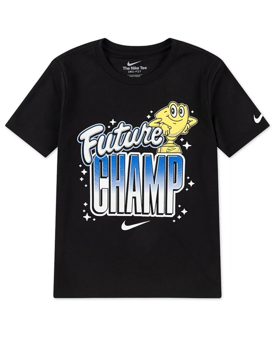 Детская футболка с коротким рукавом Dri-FIT Future Champ для мальчиков 4-7 лет Nike, черный