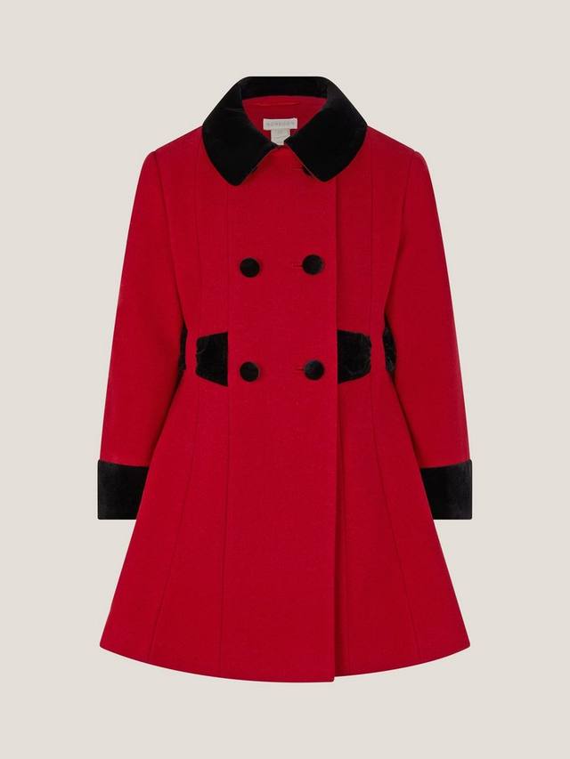 

Детское двубортное пальто Monsoon, Red