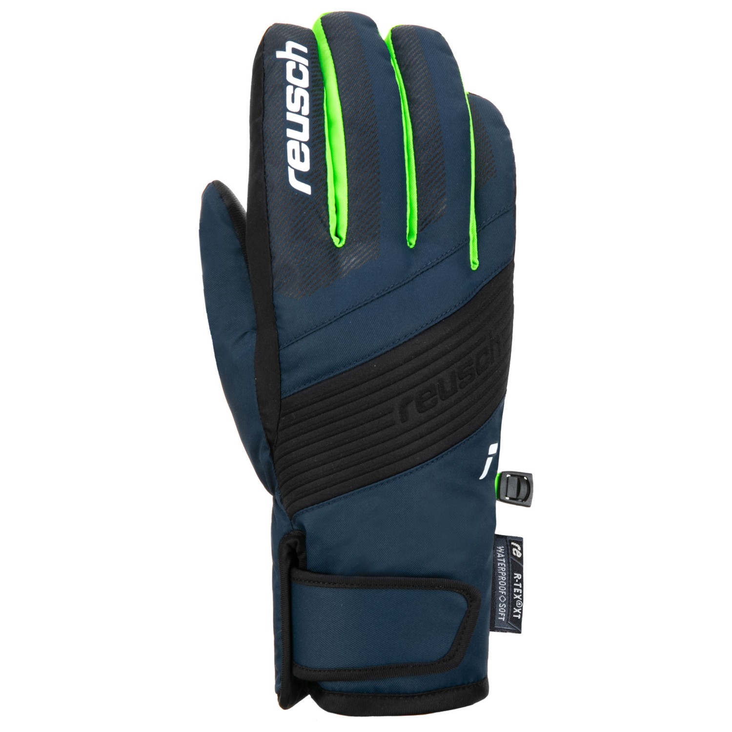 

Перчатки Reusch Duke R-Tex XT Junior, цвет Black/Dress Blue/Neon Green