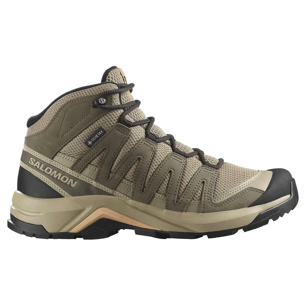 Походные ботинки женские Salomon X-Adventure Recon Mid с технологией Gore Tex, коричневый