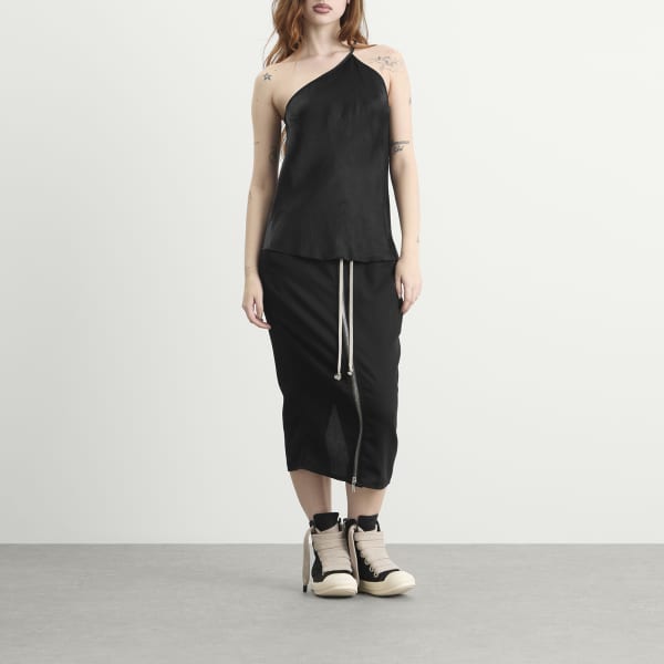 Топ с одним плечом Rick Owens, черный — фото 4