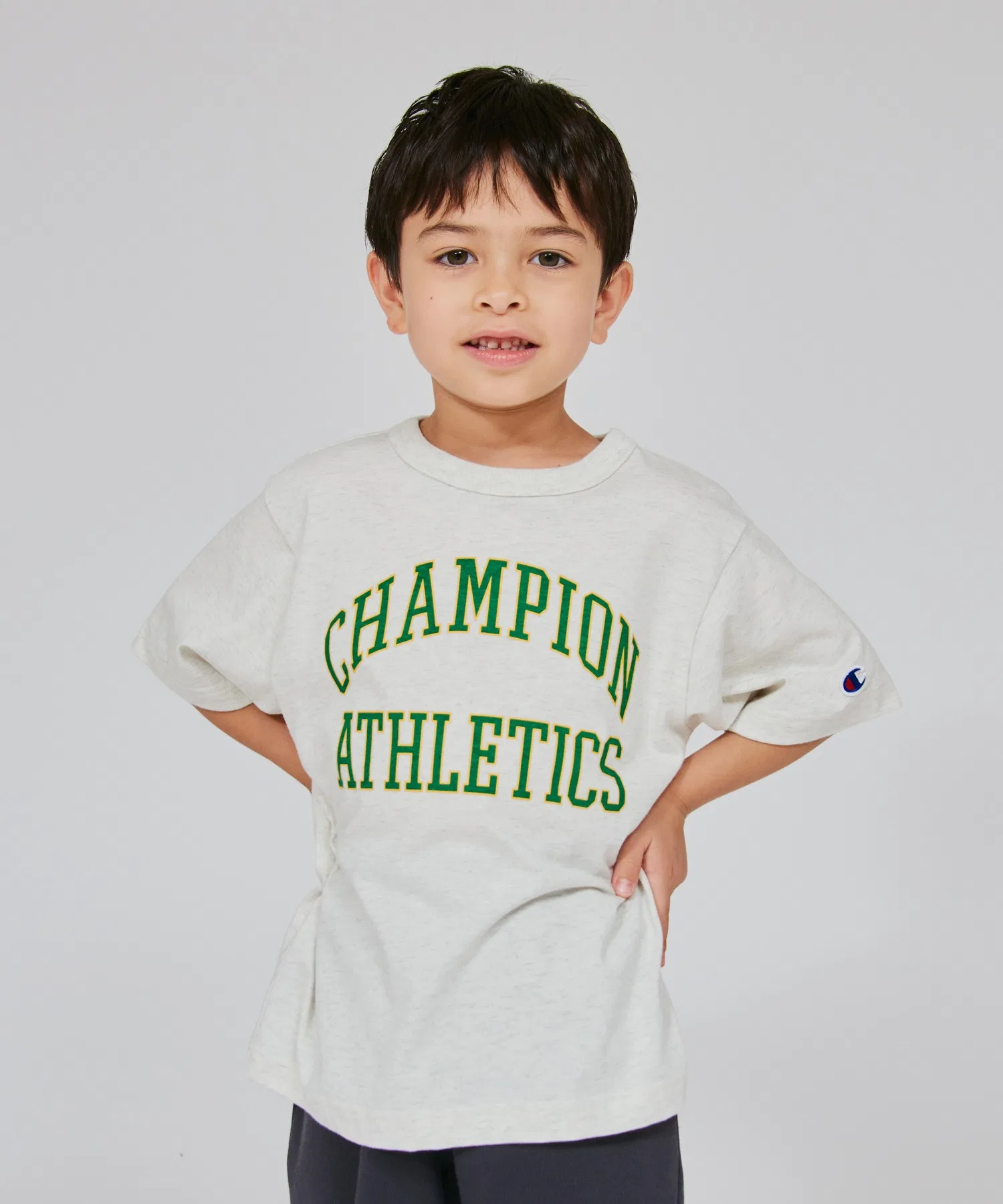Детская футболка Champion Athletics с принтом Champion, бежевый