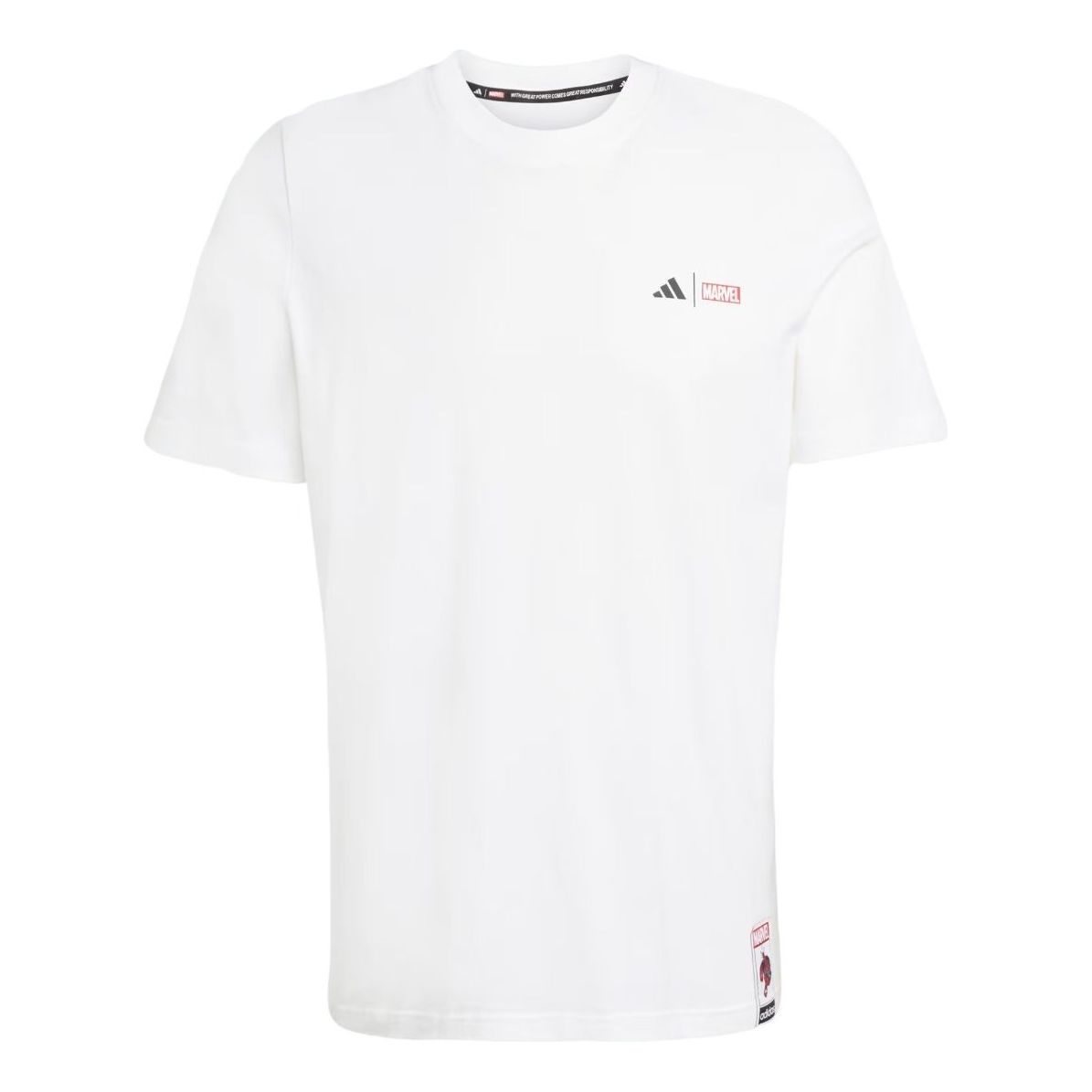 Футболка Adidas Marvel Web Logo 'Spider-Man White'
