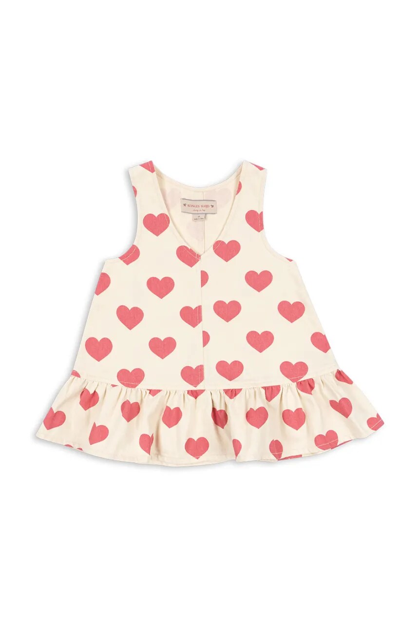 

Хлопковое детское платье MAGOT DRESS GOTS Konges Sløjd, бежевый