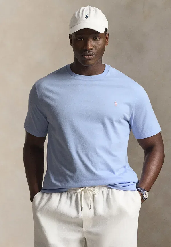 Футболка с круглым вырезом Polo Ralph Lauren Big & Tall, цвет галька голубой