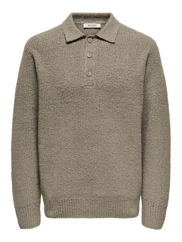 

Свитер ONSDALE RLX LS POLO KNIT коричневого цвета Only&Sons