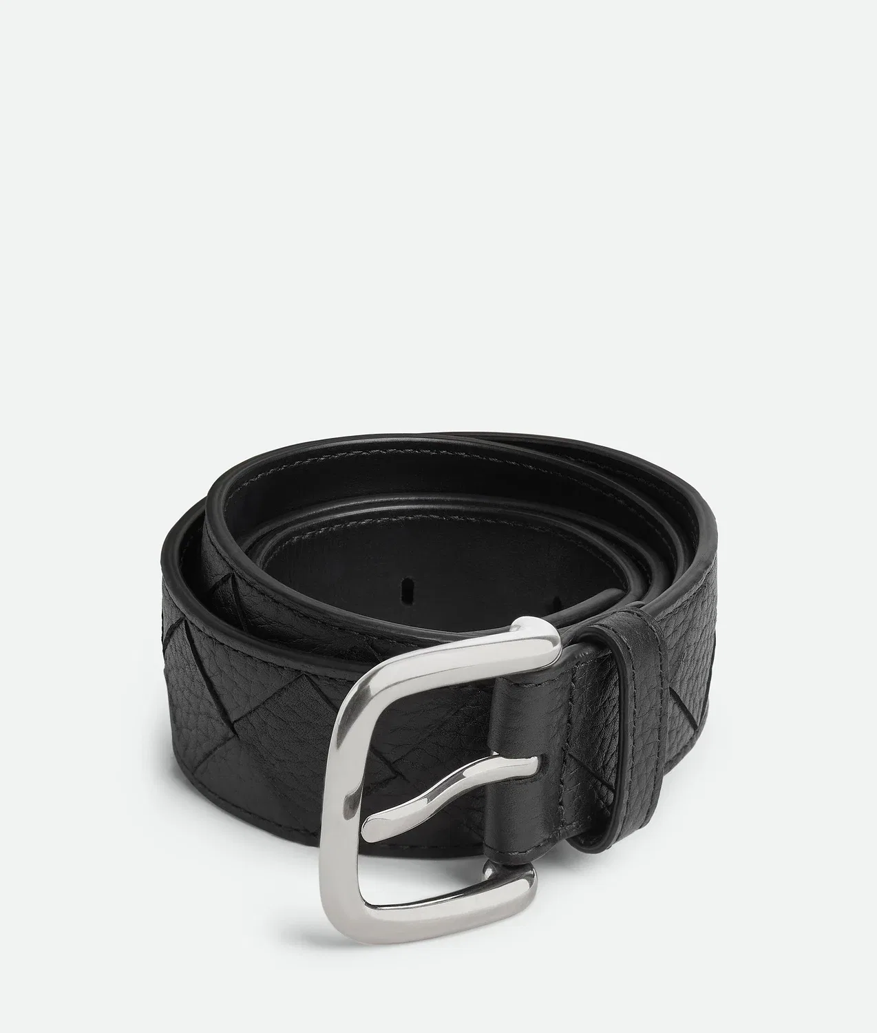 Intrecciato Taurillon Belt BOTTEGA VENETA, черный