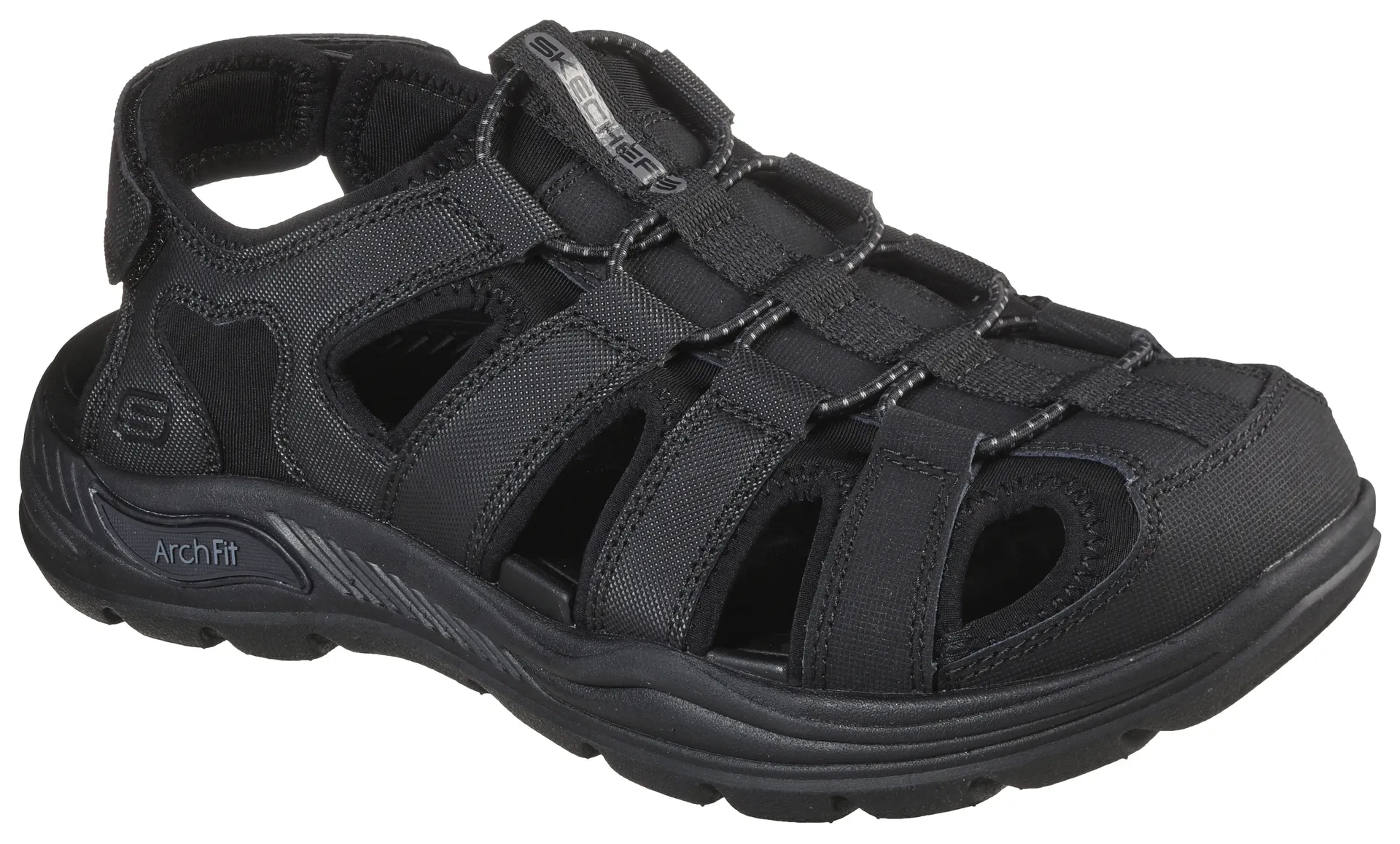 

Сандалии Skechers "VERLANDER", летняя обувь, обувь на липучке, сандалии для отдыха, с липучкой на пятке, черный
