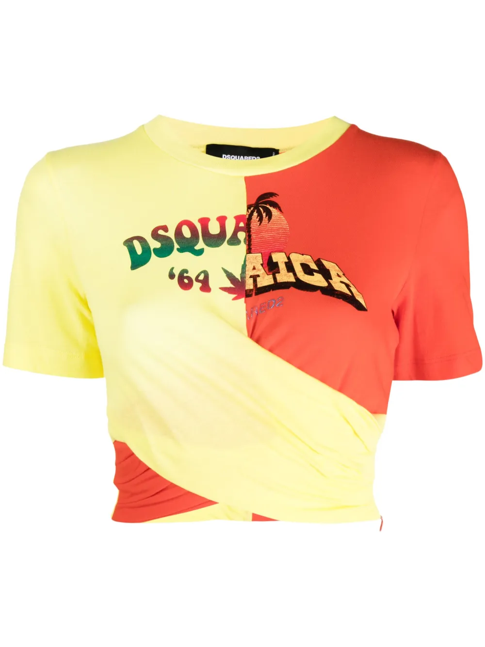 

Укороченный топ с логотипом DSQUARED2, красный