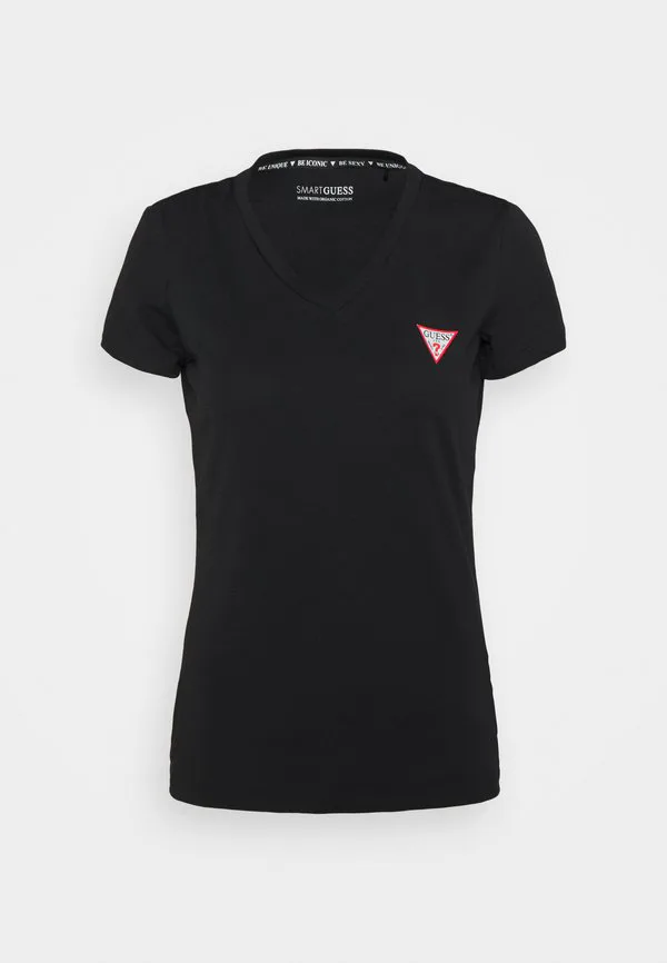 

Базовая футболка с треугольным рисунком Guess, Jet Black, Черный, Базовая футболка с треугольным рисунком Guess, Jet Black