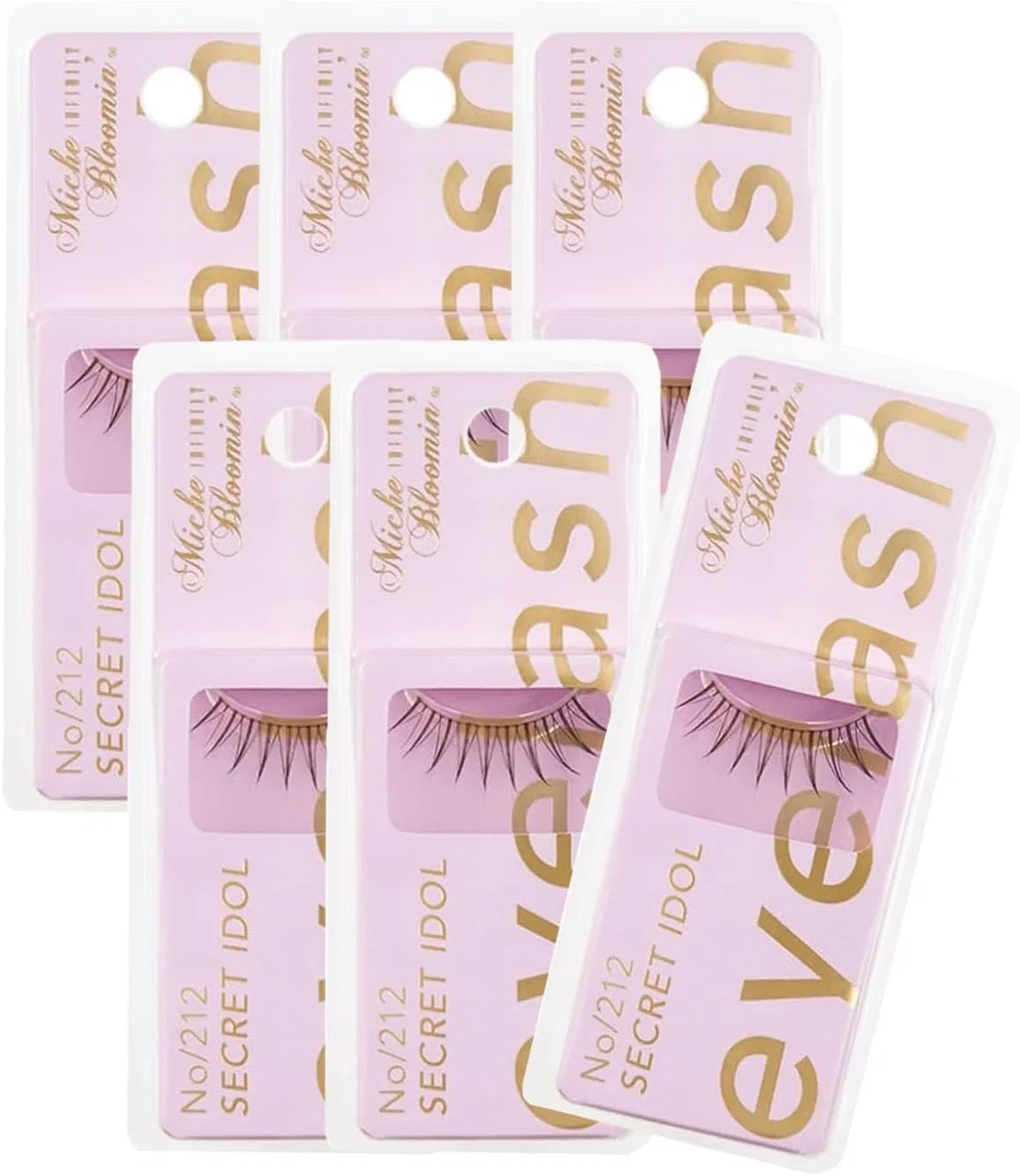 Накладные ресницы Mish Bloomin No.212 Secret Idle, 6 шт, коричневый, TМ Select Tm Select Delivery