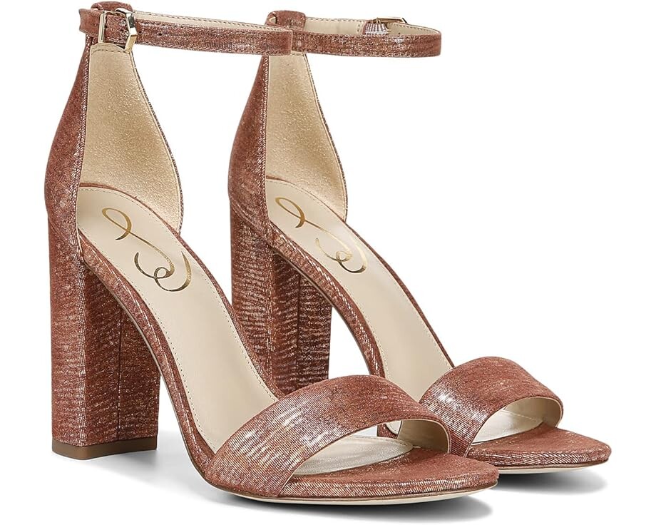 

Туфли Sam Edelman Yaro Ankle Strap Sandal Heel, цвет Rust Pink