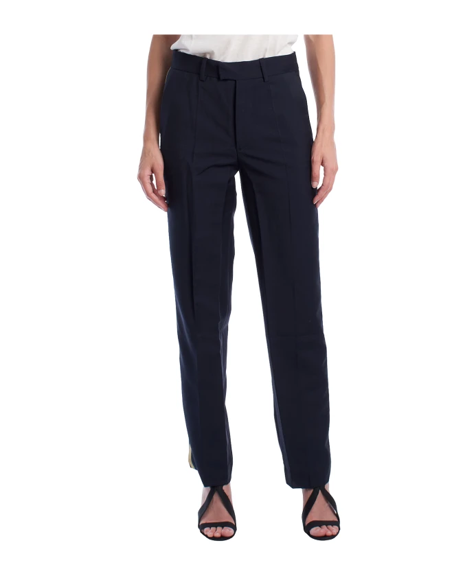 

Прямые брюки, сшитые на заказ, с декоративной боковой полосой. Zadig & Voltaire, синий