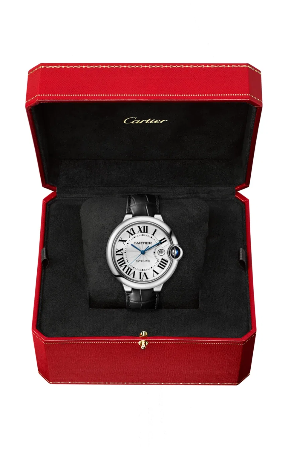 BALLON BLEU DE CARTIER 42 ММ, СТАЛЬ, КОЖА - WSBB0026, серебряный — фото 2
