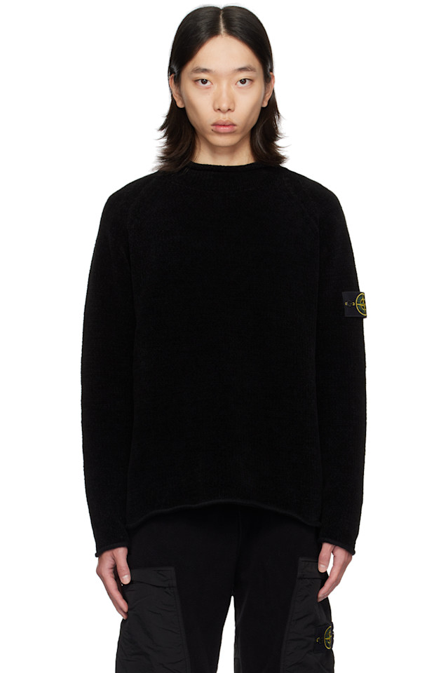 

Свитер с высоким воротником Stone Island, черный