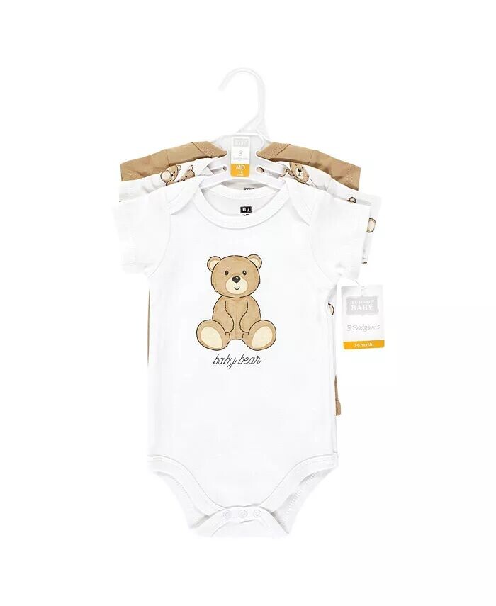 Хлопковые боди для маленьких мальчиков, медвежьи объятия Hudson Baby, коричневый — фото 2
