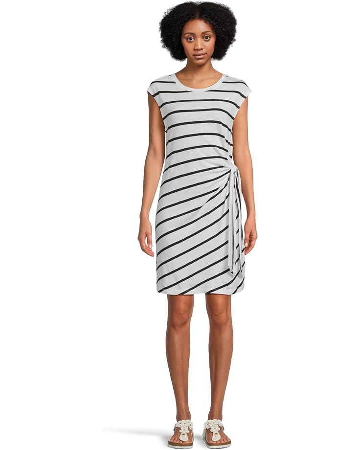 

Платье Sanctuary Side Tie T-shirt Dress, цвет White/Black Stripe 4