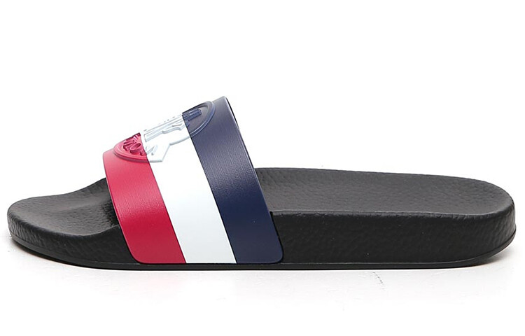 

Шлепанцы Basile Pool Slides Black Tricolour Moncler