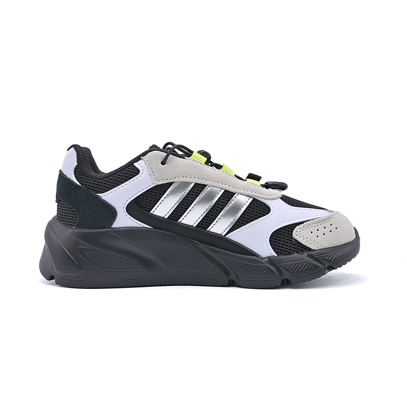 Adidas Детские беговые кроссовки Crazy Chaos 2000 низкие дышащие черно-белые для детей 3-7 лет — фото 4