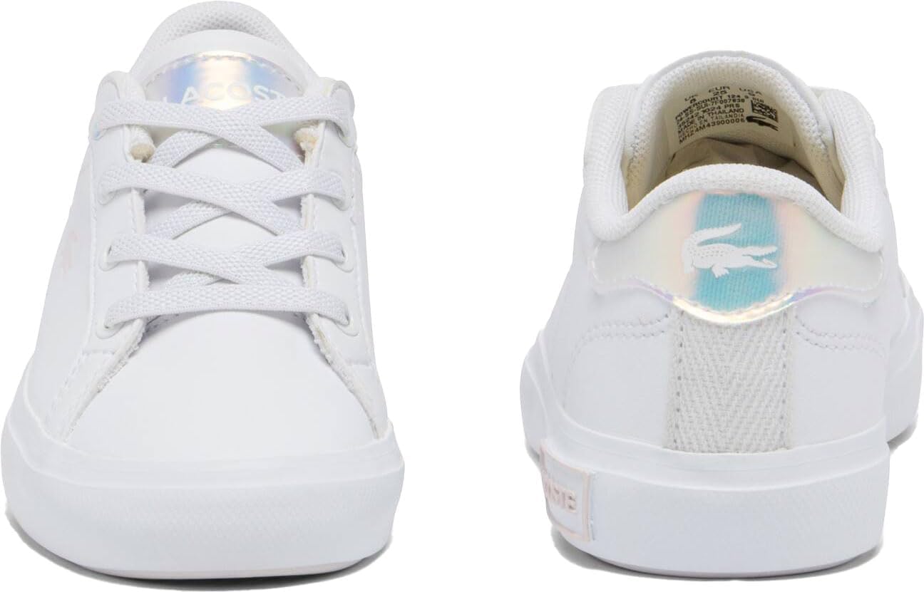 Laceste детские кроссовки Powercourt для мальчиков Lacoste, White & Light Pink — фото 4