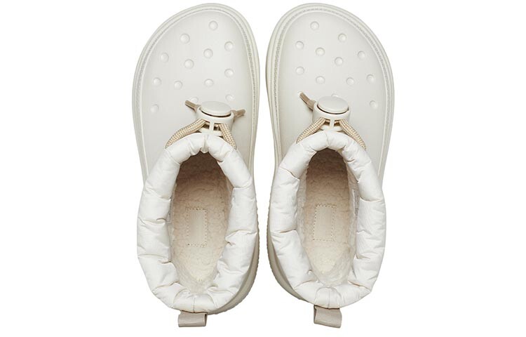 Женские ботинки Crocs зимние на платформе, светло-серый — фото 4