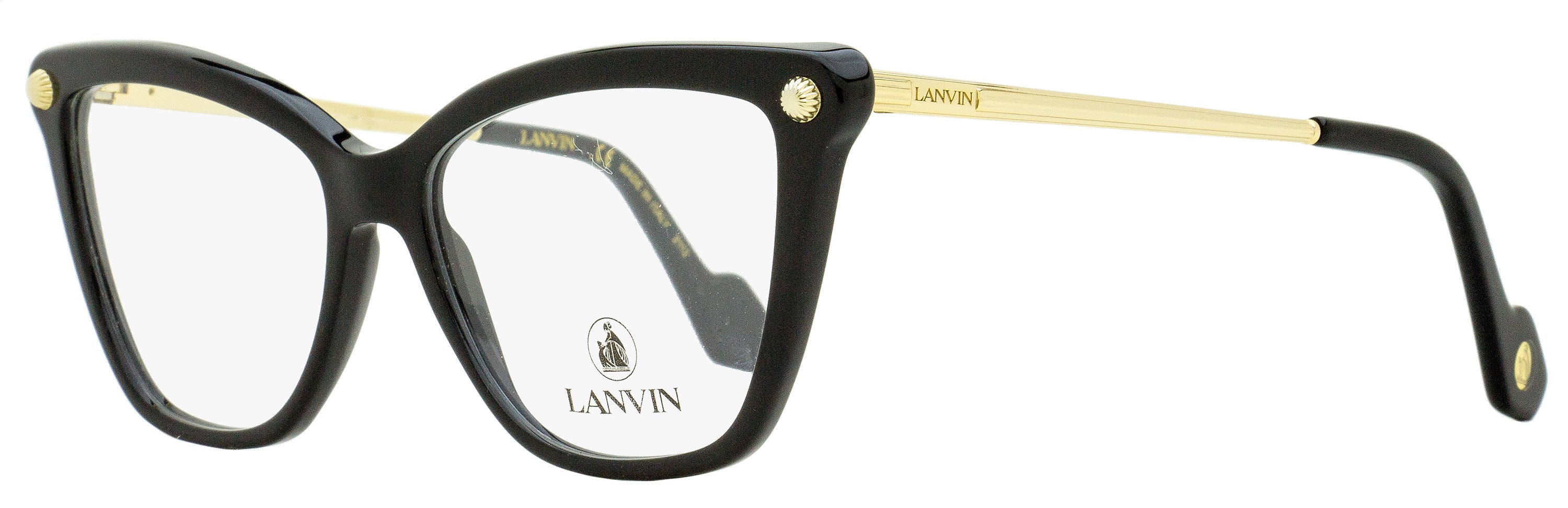 

Женские очки-бабочки Lanvin LNV2622 001 черные/золотые 54 мм