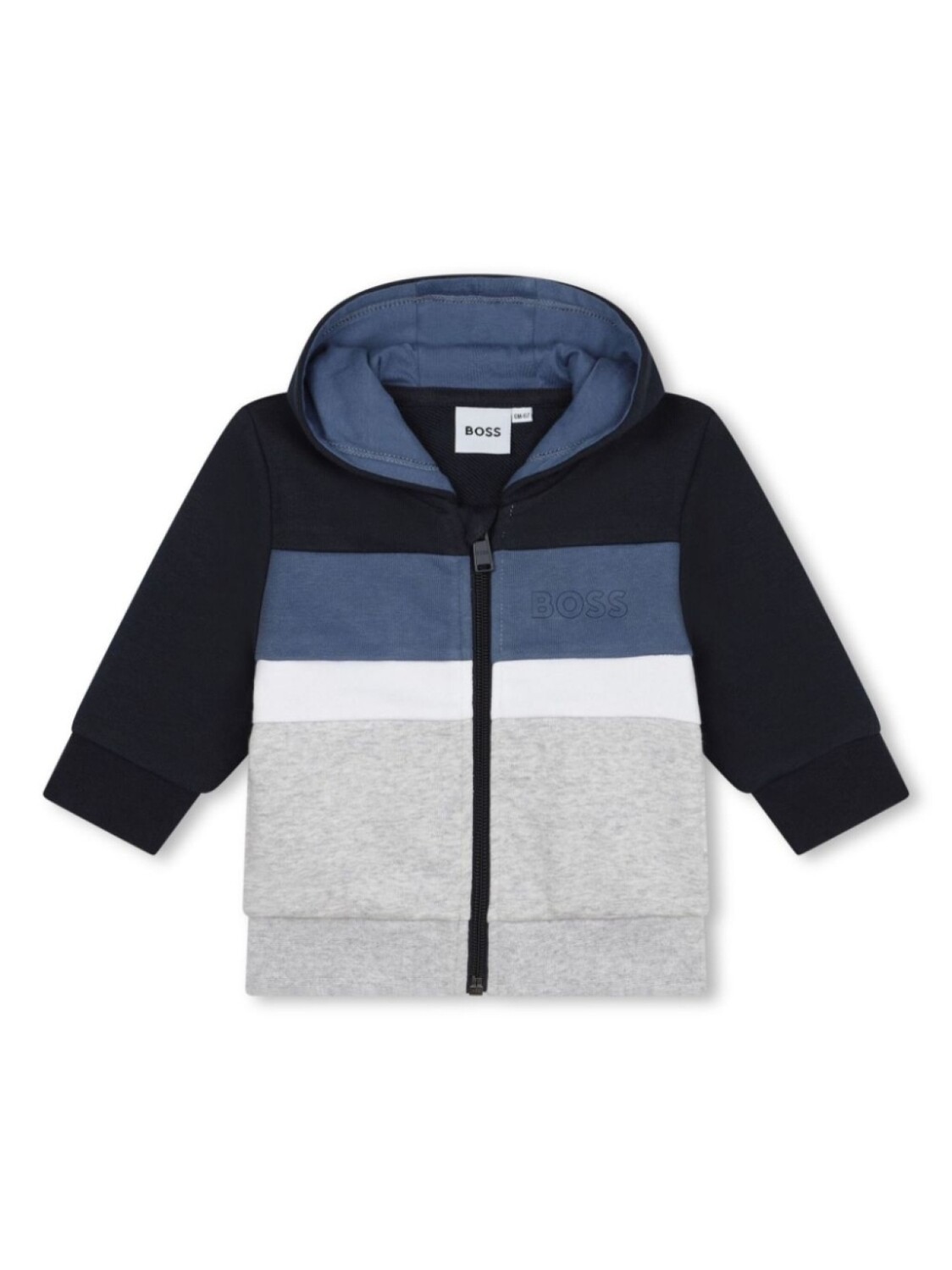 

BOSS Kidswear кардиган в стиле колор-блок с капюшоном, серый