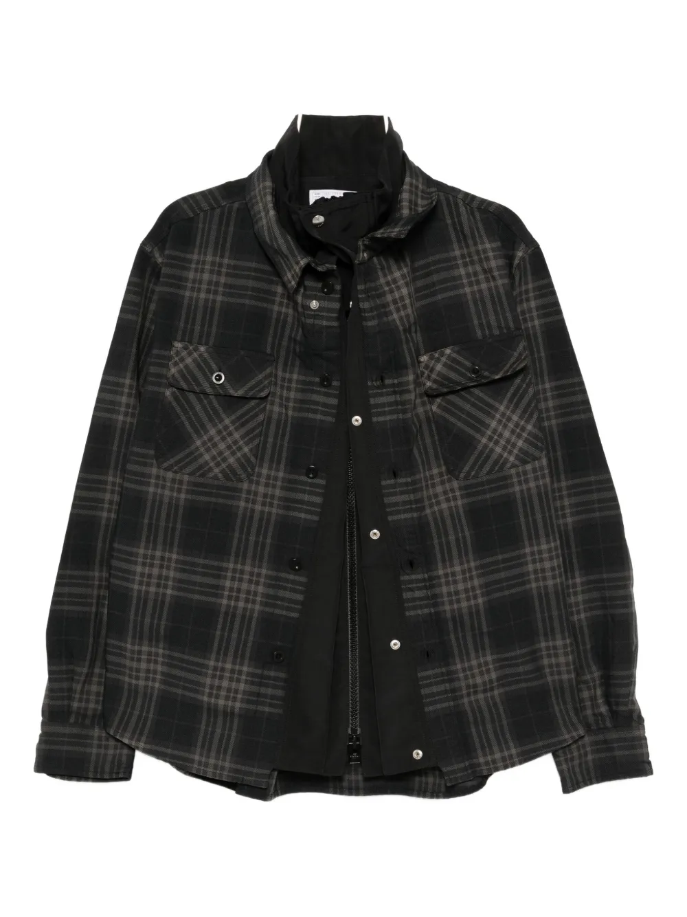 

Пиджак в клетку SACAI, черный