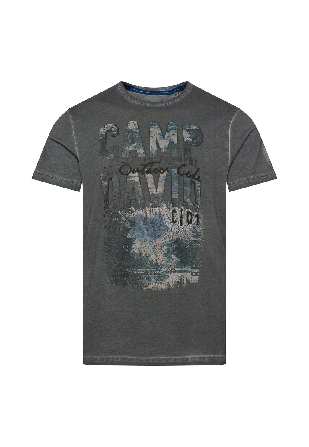 

Футболка с принтом Camp David, темно-серый