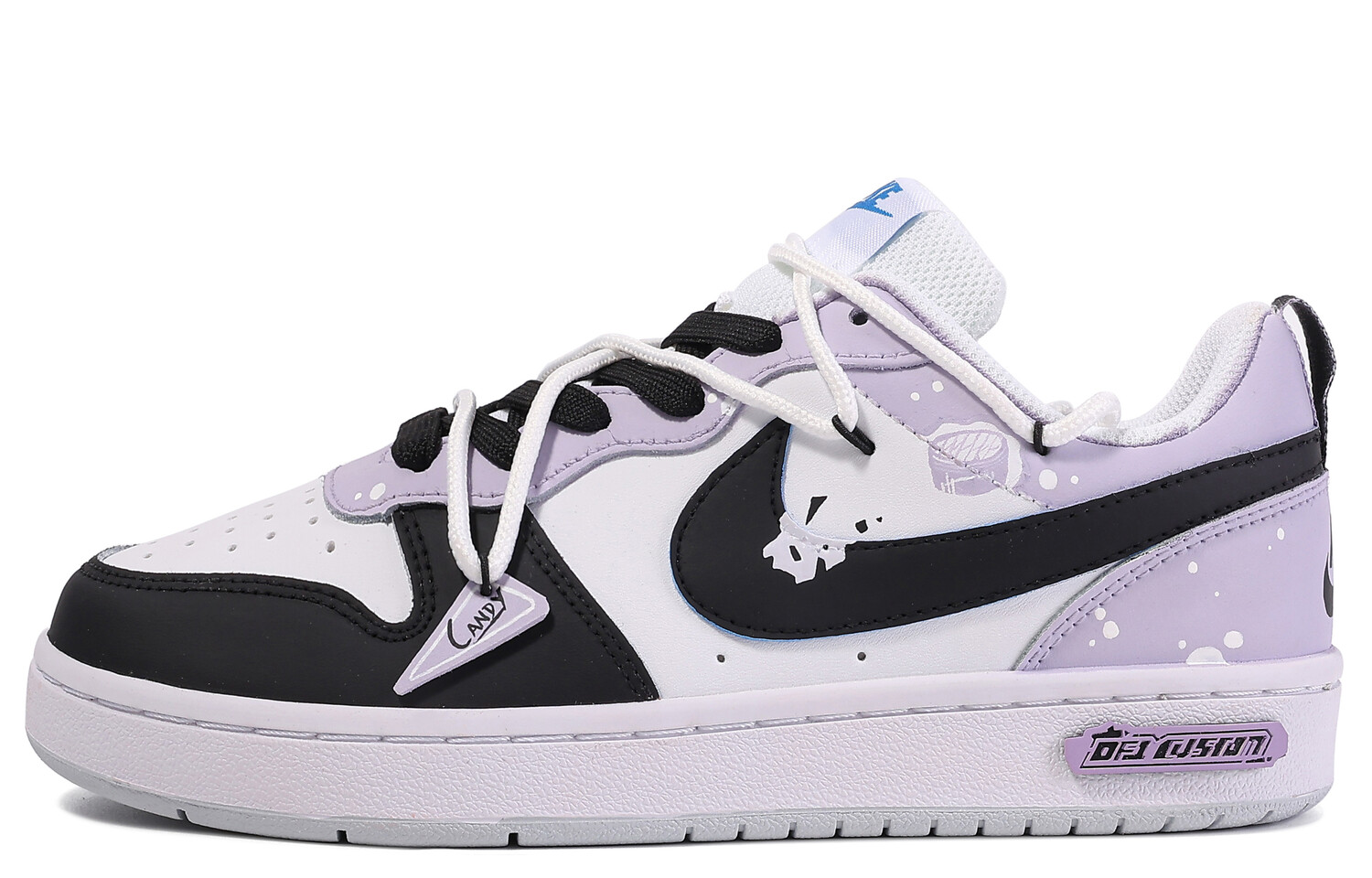 

Кроссовки Nike Court Borough Skateboard Shoes Women's Low-Top Purple White/Black