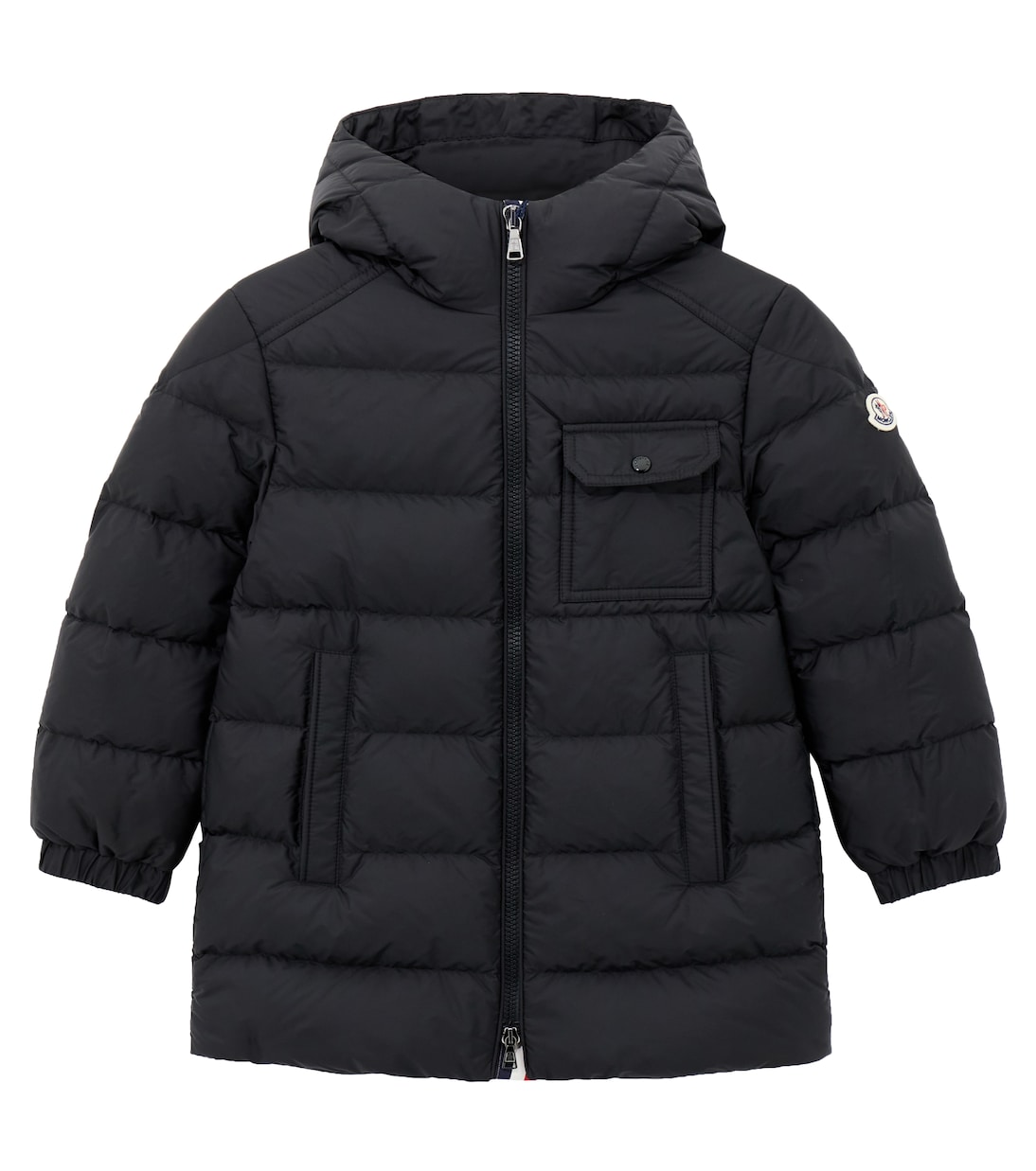 

Алани стёганая пуховая куртка Moncler Enfant, черный