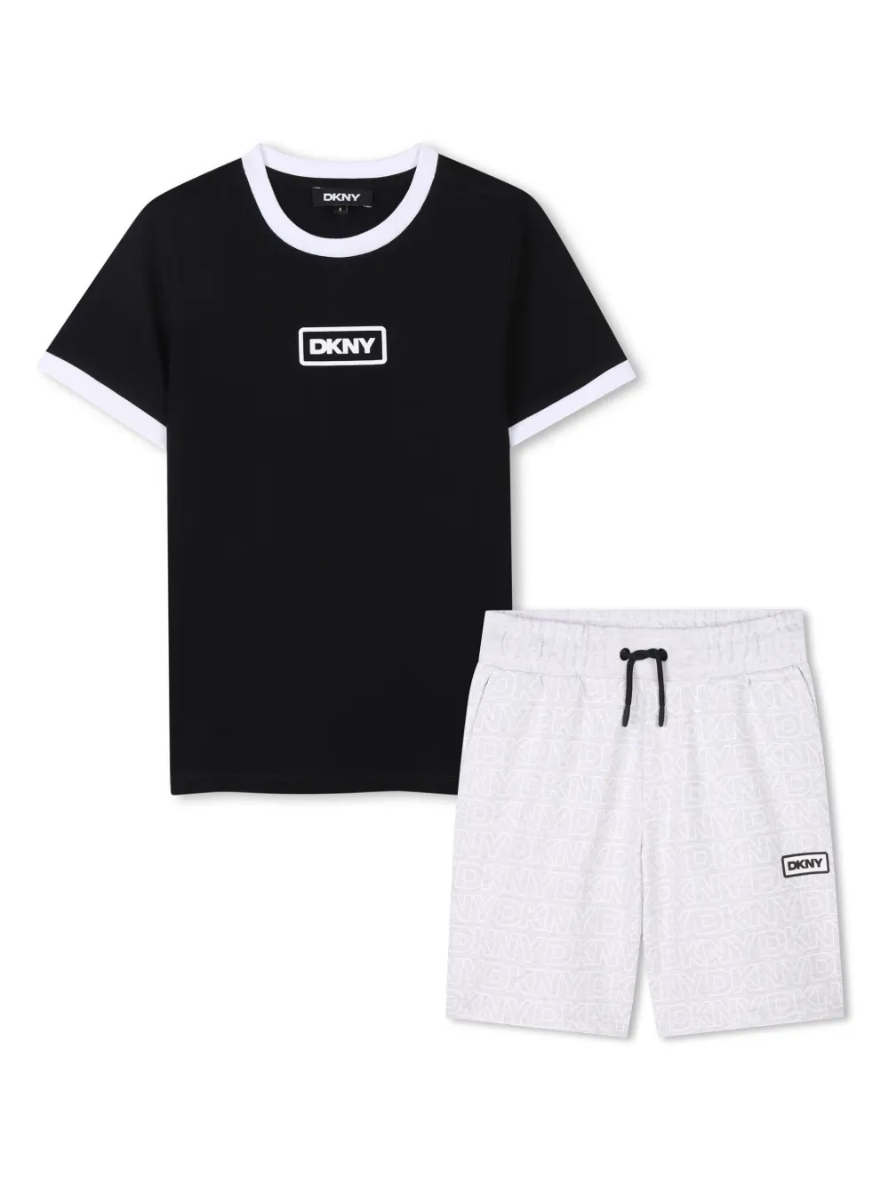 

Комплект из футболки и шортов Dkny Kids, серый
