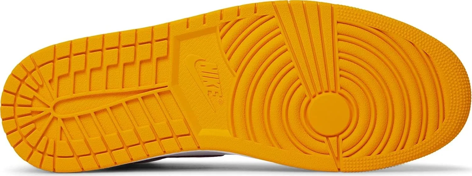 Кроссовки Nike Jordan 1 унисекс, University Gold Light Bordeaux — фото 4