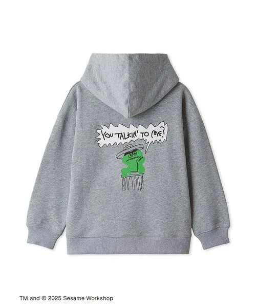 Худи детское Sesame Street Market x Ogawa Natsumi, хлопок, серое