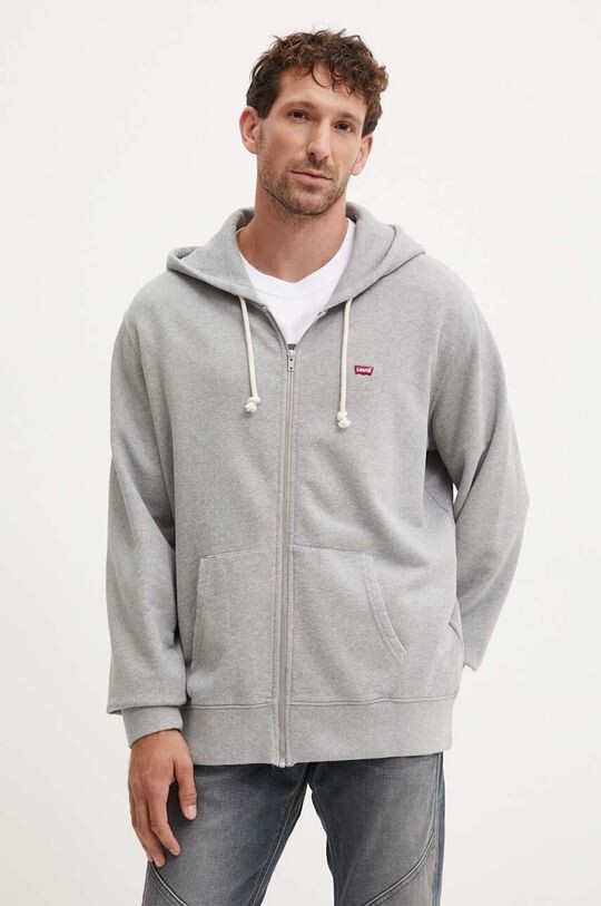 

Хлопковая толстовка Levi's, серый