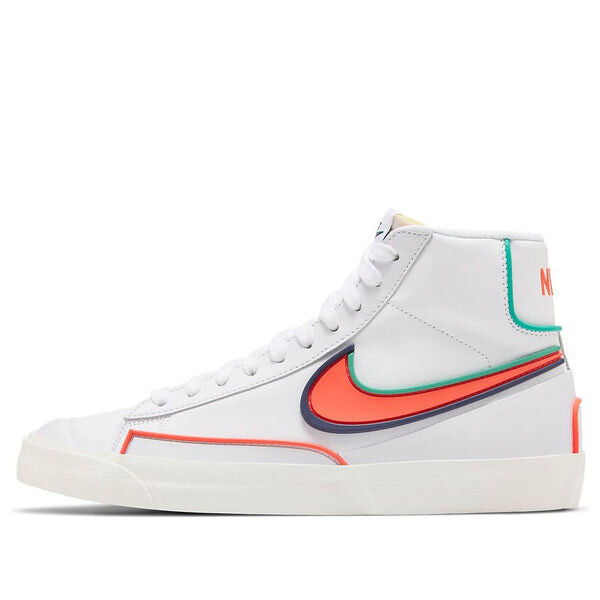 

Кроссовки blazer mid '77 infinite 'white blue void crimson' Nike, белый